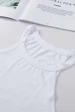 Load image into Gallery viewer, White Solid Color Crew Neck Tank Top
