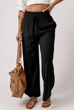 Load image into Gallery viewer, Brown Drawstring Elastic Waist Casual Wide Leg Pants
