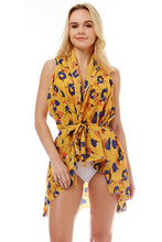 Load image into Gallery viewer, Mustard Floral Vest Cover Up
