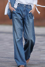 Load image into Gallery viewer, Blue Slouchy Wide Leg Jeans
