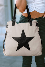 Load image into Gallery viewer, Beige Casual Five-pointed Star Canvas Tote Bag
