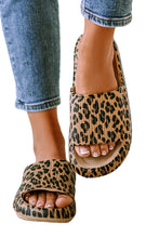 Load image into Gallery viewer, Leopard Print Thick Sole Slip On Slippers
