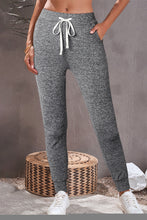 Load image into Gallery viewer, Gray Drawstring Waist Pocketed Joggers
