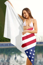 Load image into Gallery viewer, Fiery Red Independent Day Flag Pattern Bath Towel
