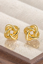 Load image into Gallery viewer, Gold Minimalism Knotted Plated Stud Earrings
