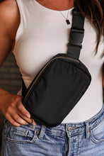Load image into Gallery viewer, Black Waterproof Zipped Crossbody Chest Bag 20*5*14cm
