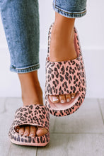 Load image into Gallery viewer, Leopard Print Thick Sole Slip On Slippers
