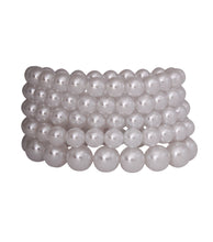 Load image into Gallery viewer, White Pearl Stretch Bracelet Set
