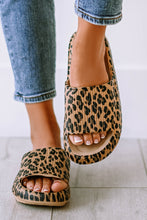 Load image into Gallery viewer, Leopard Print Thick Sole Slip On Slippers
