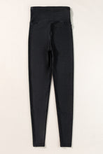 Load image into Gallery viewer, Black High Rise Tight Leggings with Waist Cincher
