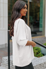 Load image into Gallery viewer, White Smocked Wrist Shift Top
