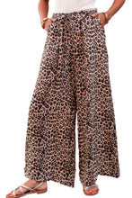 Load image into Gallery viewer, Desert Palm Boho Leopard Wide Leg Pants
