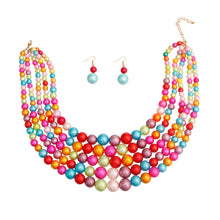 Load image into Gallery viewer, Rainbow Pearl 5 Strand Set
