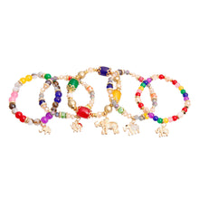 Load image into Gallery viewer, Multi Color Bead Elephant Bracelets
