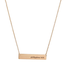 Load image into Gallery viewer, Gold Philippians Plate Necklace
