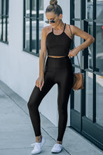 Load image into Gallery viewer, Black High Rise Tight Leggings with Waist Cincher
