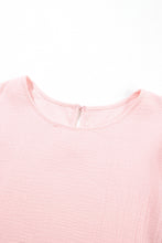 Load image into Gallery viewer, Light Pink Plus Size Crinkle Textured Ruffle Sleeve Top
