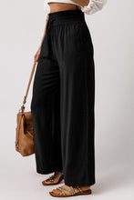 Load image into Gallery viewer, Brown Drawstring Elastic Waist Casual Wide Leg Pants
