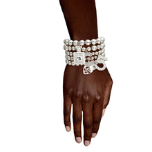 Load image into Gallery viewer, Shiny Silver No. 5 Boutique Charm Bracelets
