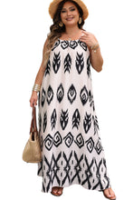 Load image into Gallery viewer, Black Plus Size Western Print Halter Maxi Dress
