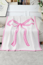 Load image into Gallery viewer, Pink Bow Printed Cozy Soft Throw Blanket
