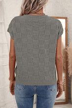 Load image into Gallery viewer, Dusty Pink Lattice Textured Knit Short Sleeve Sweater
