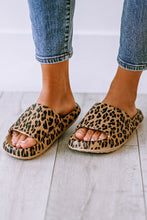 Load image into Gallery viewer, Leopard Print Thick Sole Slip On Slippers
