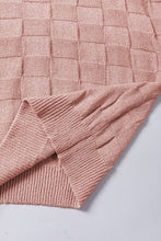 Load image into Gallery viewer, Dusty Pink Lattice Textured Knit Short Sleeve Sweater
