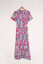 Load image into Gallery viewer, Rose Wrap V Neck Floral Maxi Dress
