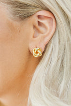 Load image into Gallery viewer, Gold Minimalism Knotted Plated Stud Earrings
