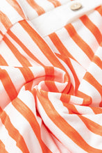 Load image into Gallery viewer, Orange Stripe Oversized Buttoned Front Sleeveless Wide Leg Jumpsuit
