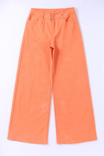 Load image into Gallery viewer, Orange Acid Wash High Waist Wide Leg Jeans
