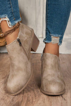 Load image into Gallery viewer, Philippine Gray Tulip Opening Suede Ankle Boots
