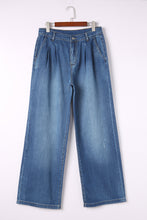 Load image into Gallery viewer, Blue Slouchy Wide Leg Jeans
