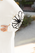 Load image into Gallery viewer, Beige Flower Embroidered Drop Shoulder Open Front Duster Cardigan
