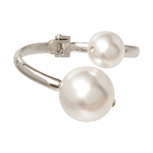 Load image into Gallery viewer, White Pearl Hinged Bracelet
