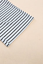 Load image into Gallery viewer, White Drawstring Striped Wide Leg Pants
