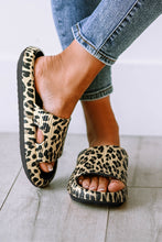 Load image into Gallery viewer, Leopard Print Thick Sole Slip On Slippers
