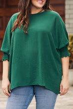 Load image into Gallery viewer, White Smocked Wrist Shift Top
