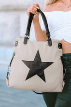 Load image into Gallery viewer, Beige Casual Five-pointed Star Canvas Tote Bag
