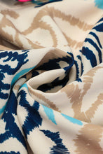 Load image into Gallery viewer, White Printed Tribal Print Bracelet Sleeve Buttoned Mini Dress
