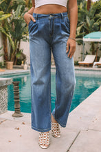 Load image into Gallery viewer, Blue Slouchy Wide Leg Jeans
