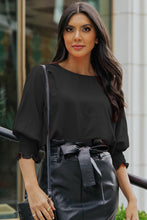 Load image into Gallery viewer, White Smocked Wrist Shift Top
