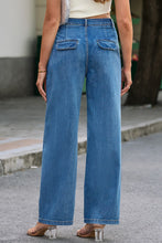 Load image into Gallery viewer, Blue Slouchy Wide Leg Jeans
