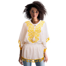 Load image into Gallery viewer, Sunshine Stiches: Yellow Embroidered Top
