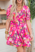 Load image into Gallery viewer, Rose Summertime Floral Smocked Bodice Dress
