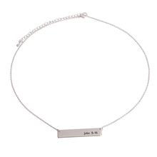 Load image into Gallery viewer, Silver John 3:16 Plate Necklace
