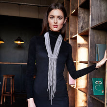 Load image into Gallery viewer, White Pearl Scarf Necklace Set
