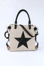 Load image into Gallery viewer, Beige Casual Five-pointed Star Canvas Tote Bag
