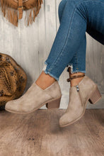 Load image into Gallery viewer, Philippine Gray Tulip Opening Suede Ankle Boots
